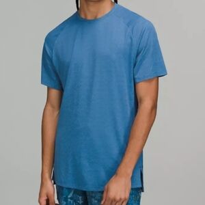 Lululemon Textured Training Short Sleeve Shirt Blue Size XXL LM3DI1S *Sold Out*